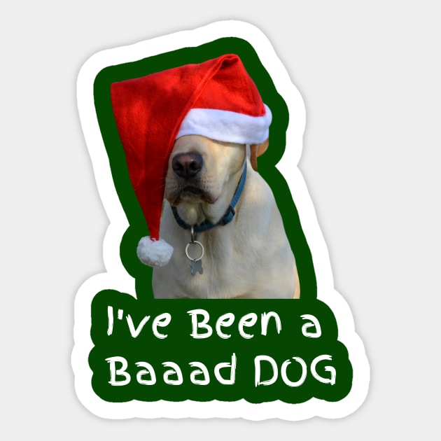 Funny Dog Christmas Sticker by Artsy Y'all